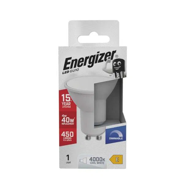 Energizer LED GU10 450lm 4W 4000k (Cool White) Dimmable