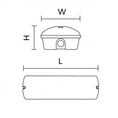Darwell 3W Emergency LED Bulkhead 6000K IP65