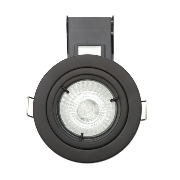 Fixed Fire Rated IP20 GU10 Downlight - Matte Black