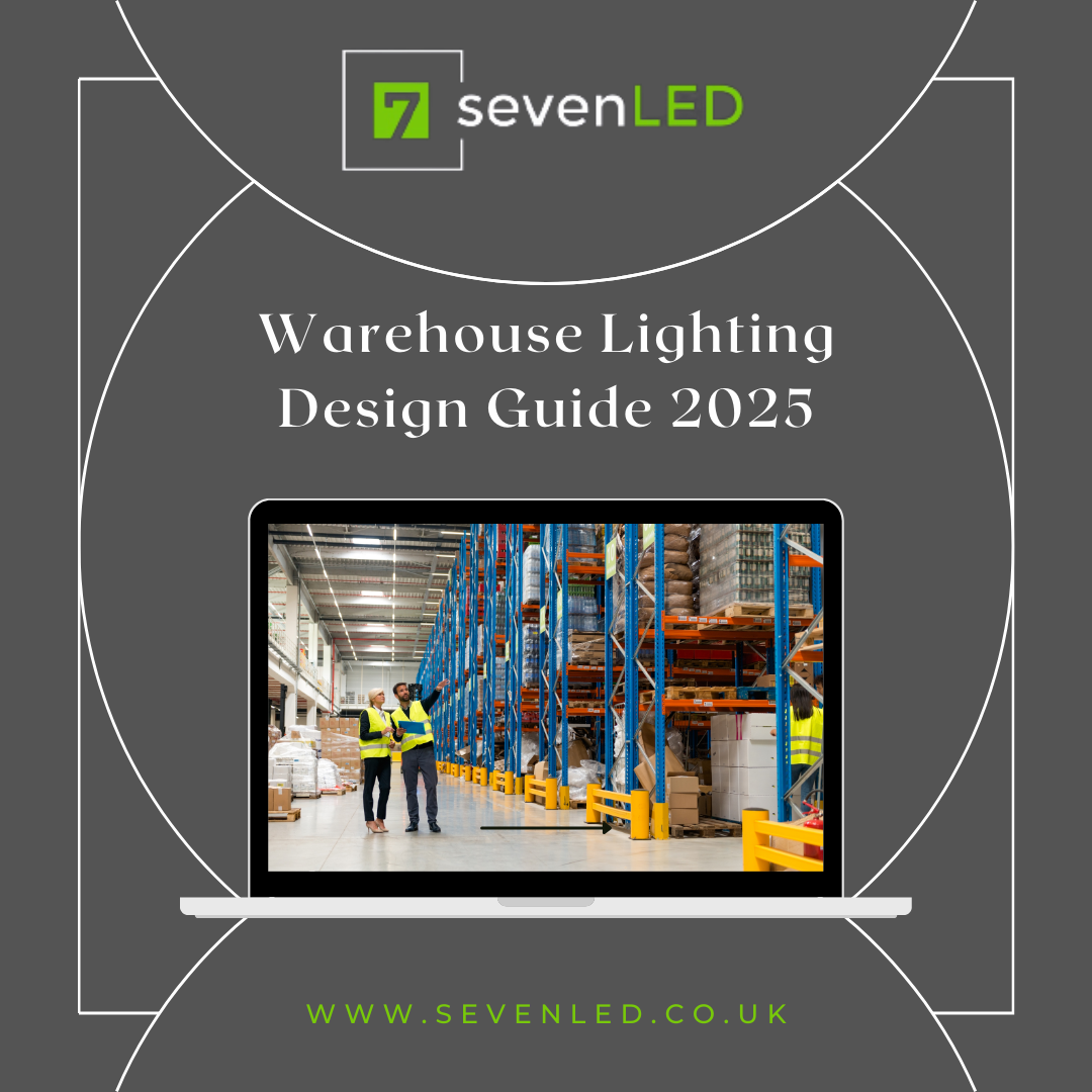 Warehouse lighting design guide 2025 with LED high bays and linear fittings