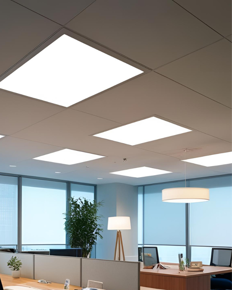 LED Panel lighting in office