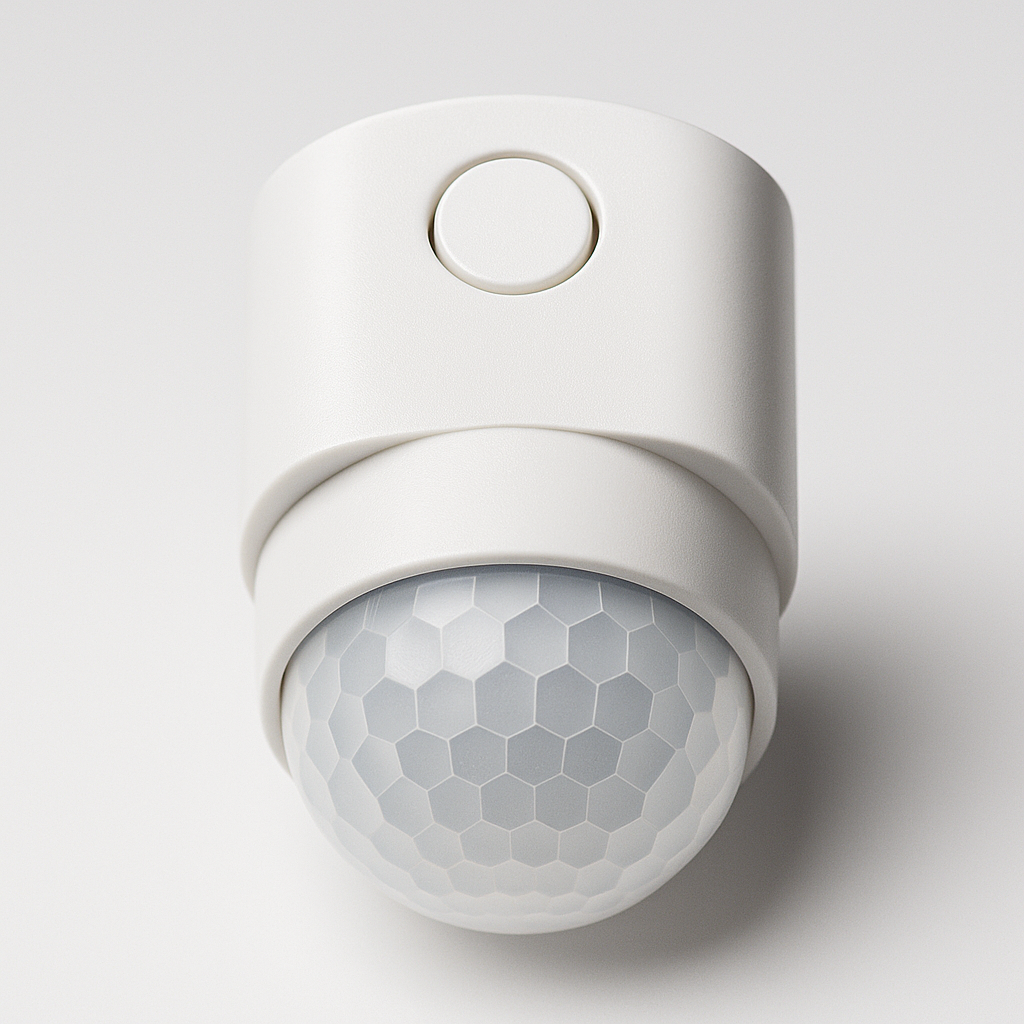 Close-up of plug-and-play microwave sensor for LED light