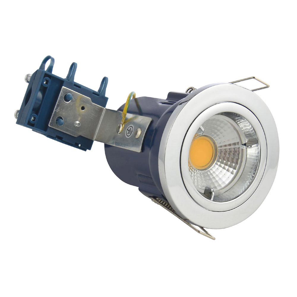 Fixed Fire Rated IP20 GU10 Downlight - Chrome