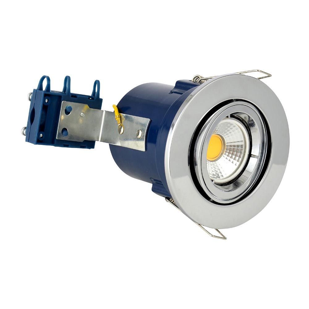 Adjustable Fire Rated IP20 GU10 Downlight - Chrome