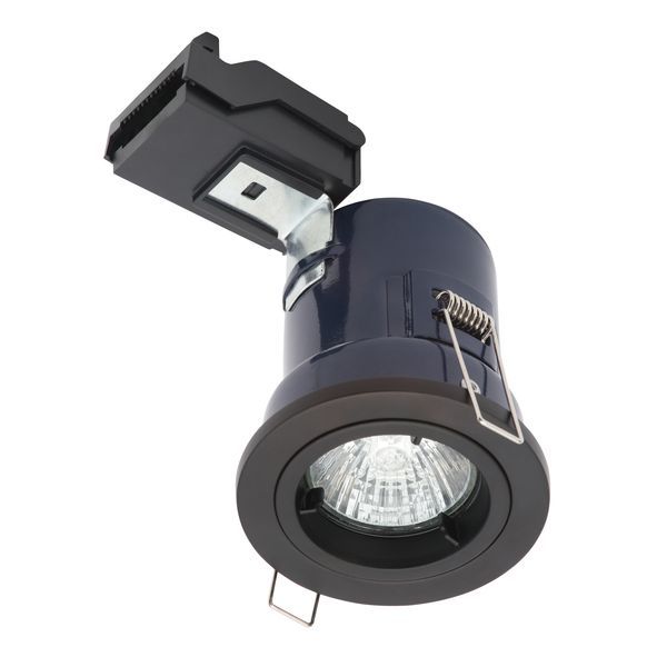 Fixed Fire Rated IP20 GU10 Downlight - Matte Black