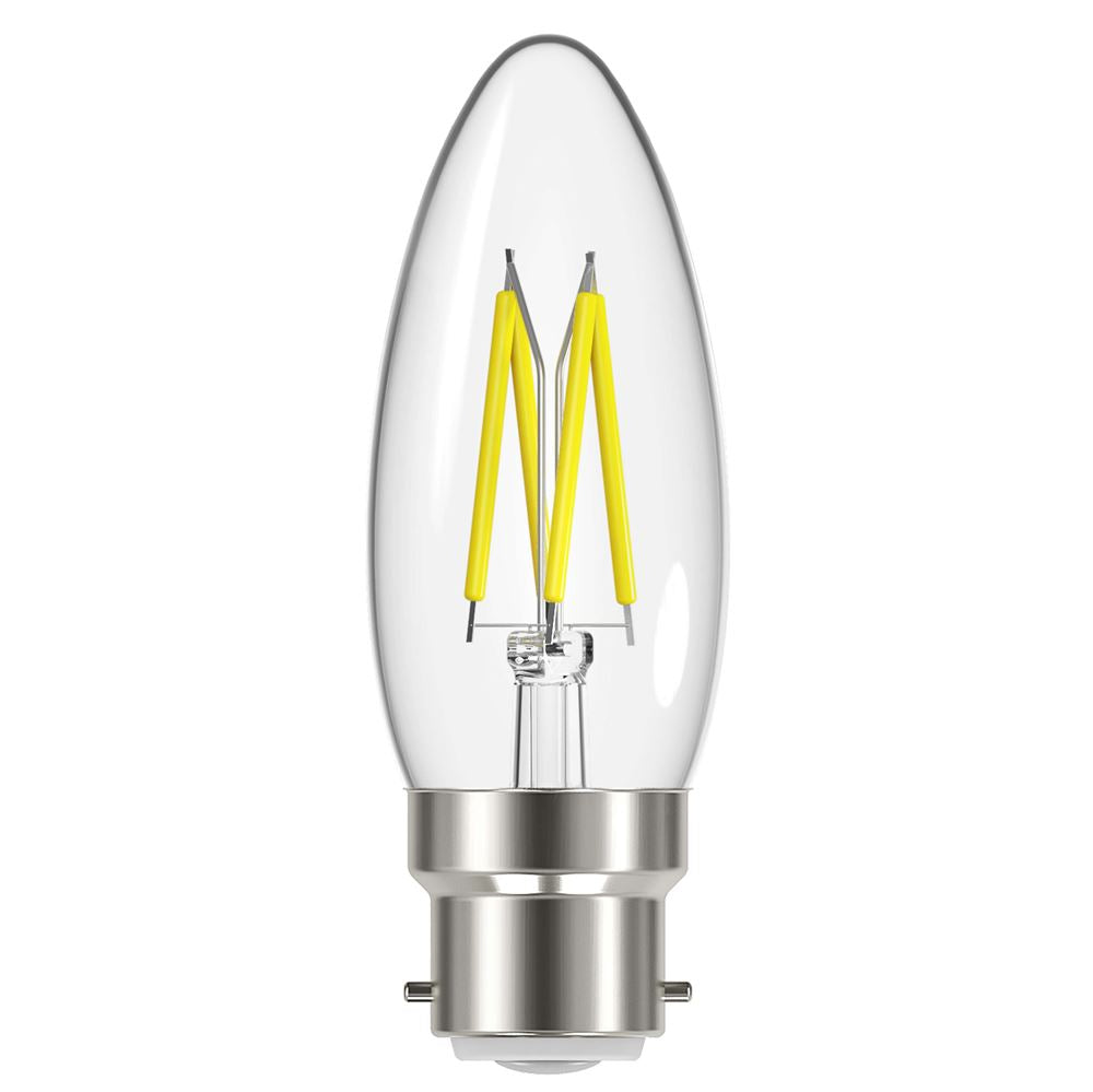 Filament Candle LED Lamp B22 - 4W - 2700K (Warm White)