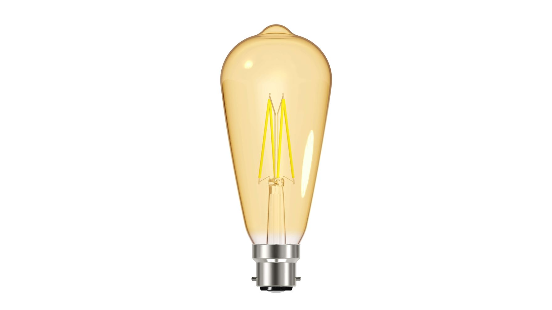 Filament Gold Tear Drop ST64 LED lamp B22 - 5W - 2200K (Warm White)