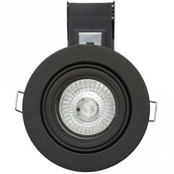 Adjustable Fire Rated IP20 GU10 Downlight - Matte Black