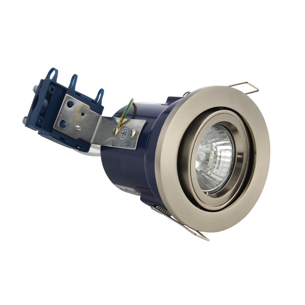 Adjustable Fire Rated IP20 GU10 Downlight - Satin Chrome