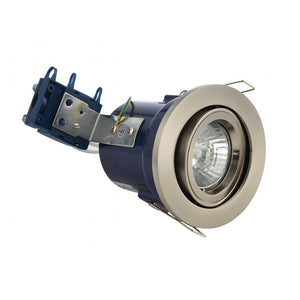 Adjustable Fire Rated IP20 GU10 Downlight - Satin Chrome