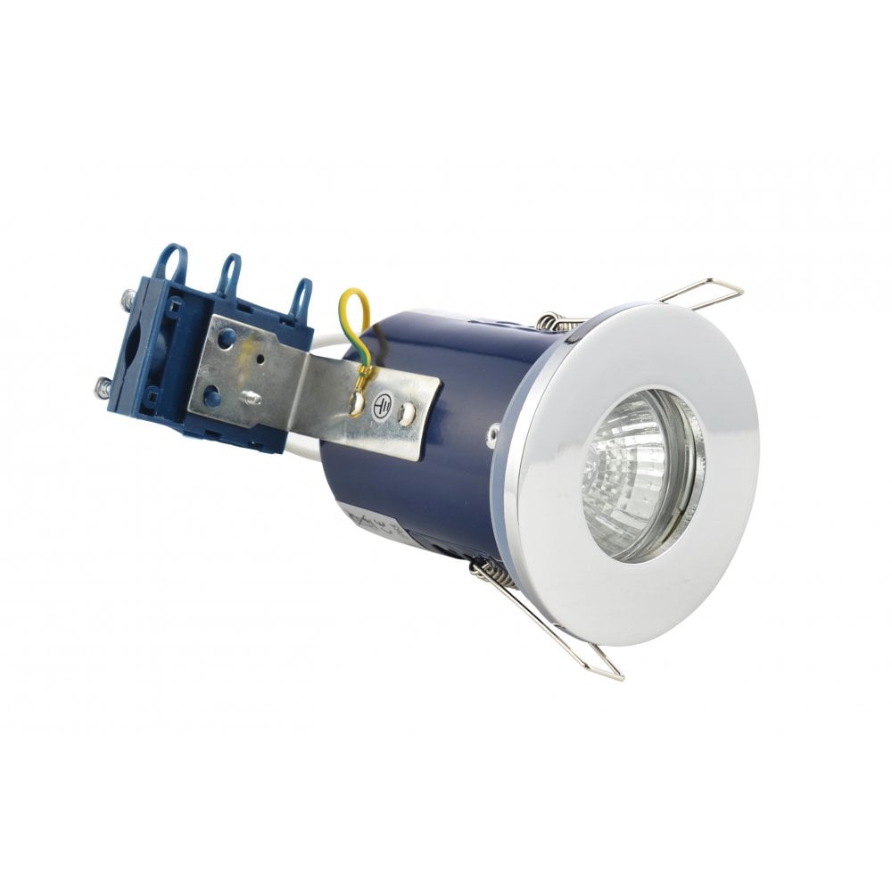 Bathroom Fire Rated IP65 GU10 Downlight - Chrome