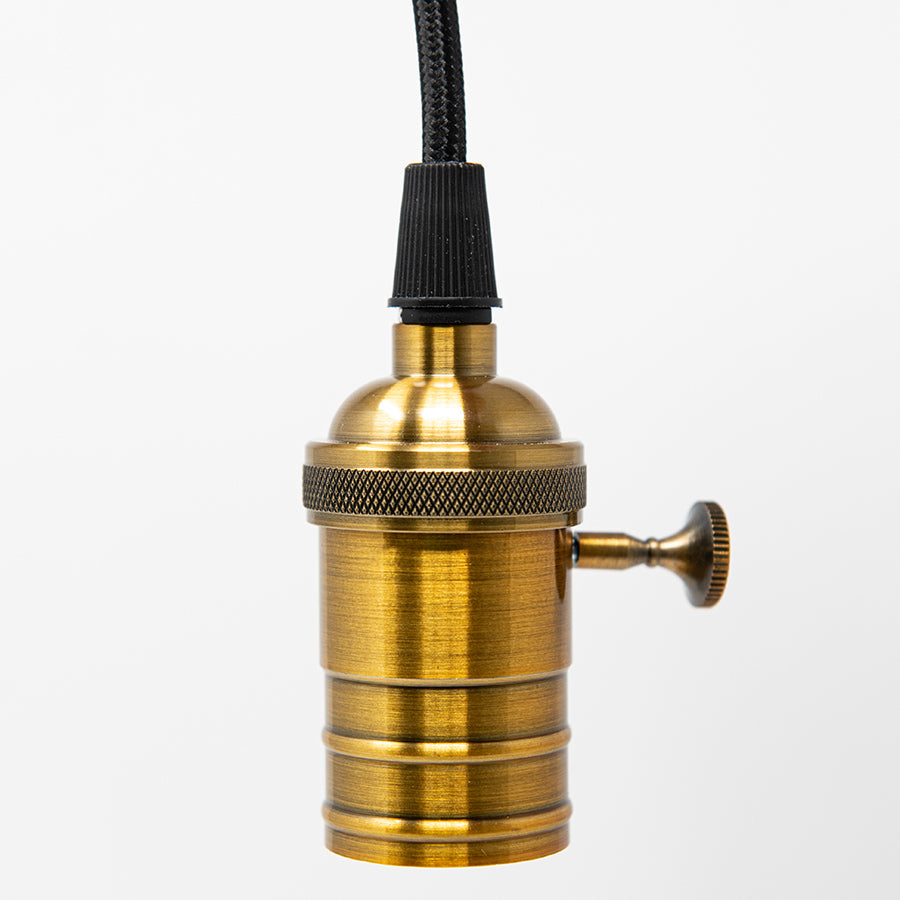 Antik E27 Industrial Pendant Fitting - Antique Gold Effect