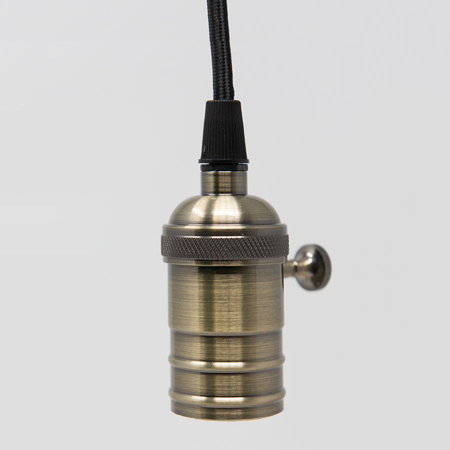 Antik E27 Industrial Pendant Fitting - Satin Bronze Effect