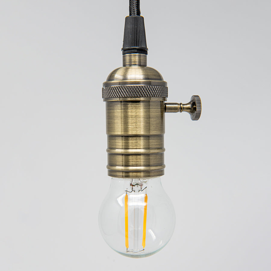 Antik E27 Industrial Pendant Fitting - Satin Bronze Effect