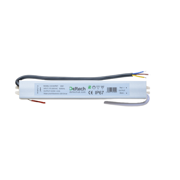 12V Outdoor IP67 LED Driver - 30W