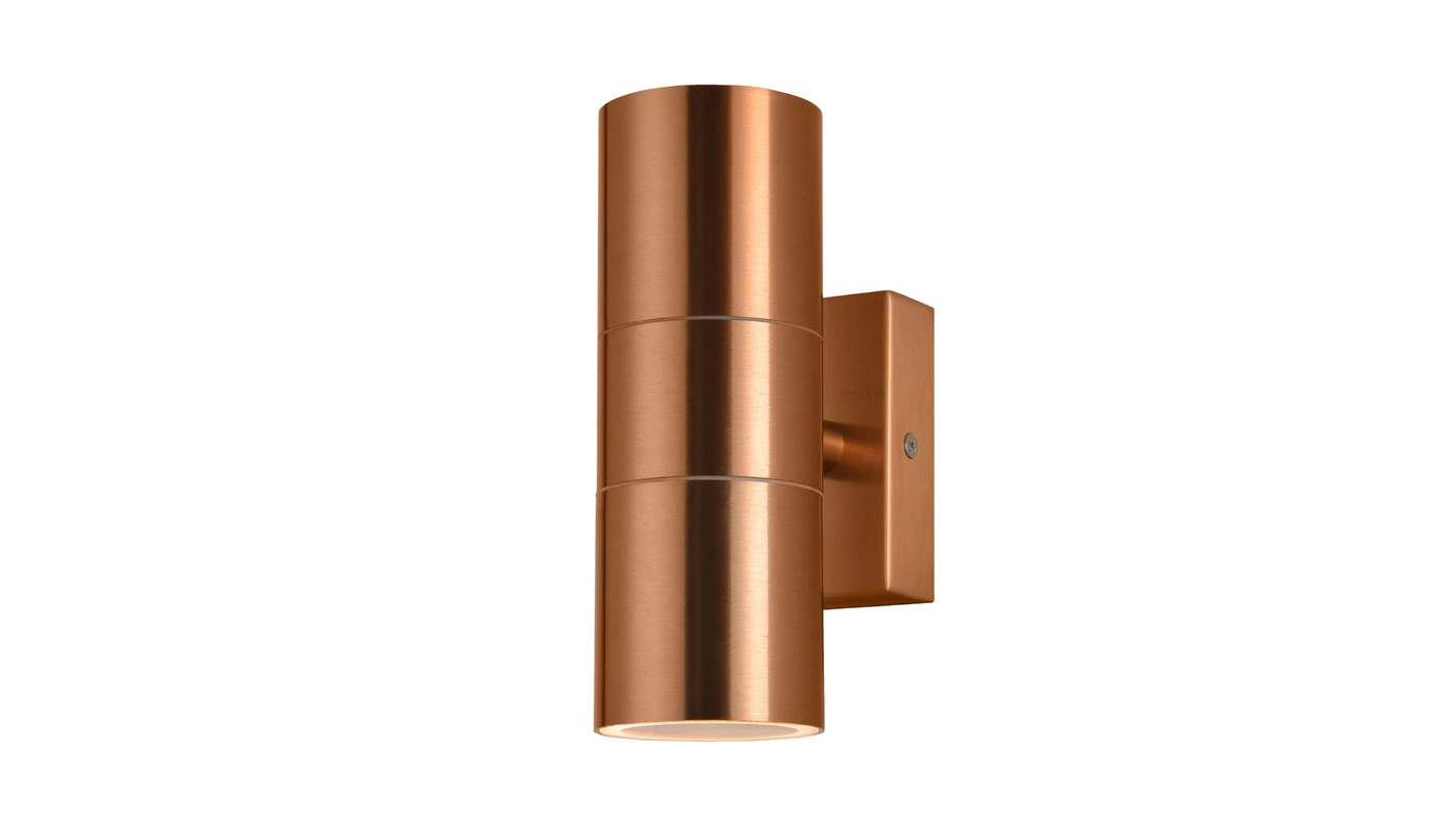 copper finish up / down wall light